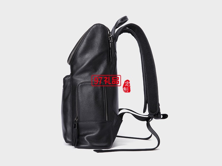 男士商務真皮雙肩背包 旅行包