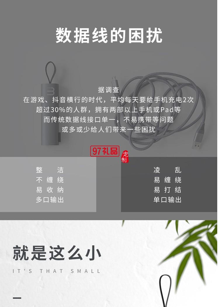一拖三數據線多功能便攜數據線