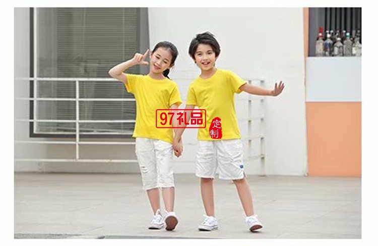 時尚親子裝超親膚柔軟圓領T恤LOGO定制