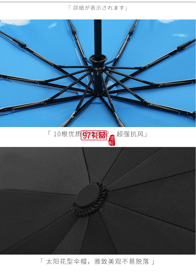 德國風暴三折全自動雨傘折疊傘男商務實木復古紳士雨傘定制