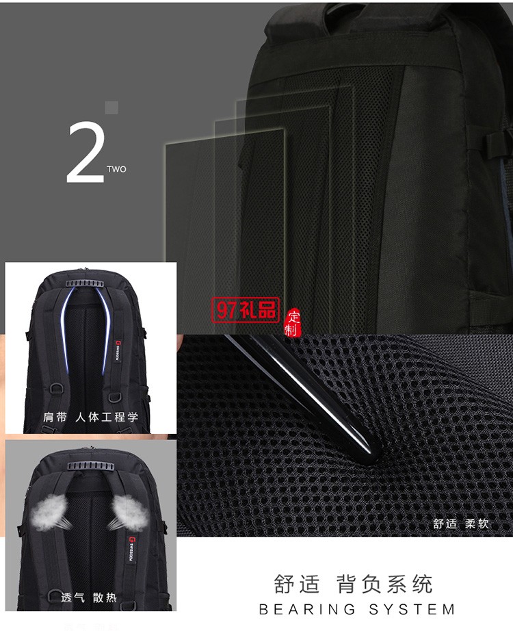 新品瑞士軍士刀登山包男女大容量商務14.6英寸電腦包可定制logo