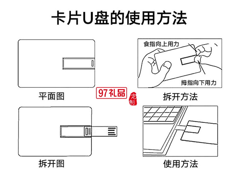 卡片U盤 銀行公司 商務禮贈展會派發 可印公司名片 