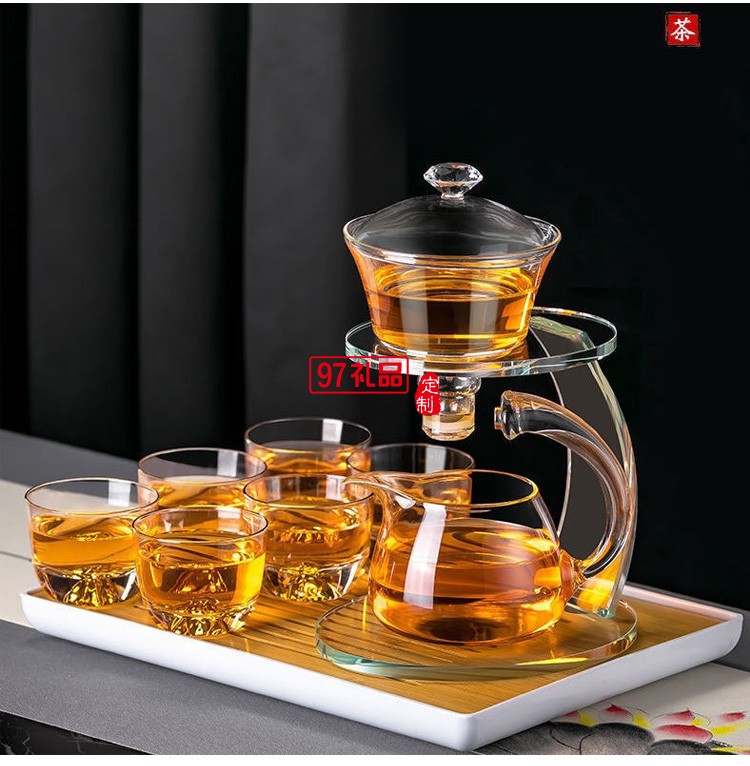 泡茶神器玻璃全自動懶人茶具套裝耐高溫家用功夫懶人磁吸茶具