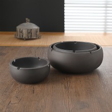 紫砂煙灰缸防風家用商務(wù)辦公陶瓷復(fù)古創(chuàng)意煙灰缸可印logo