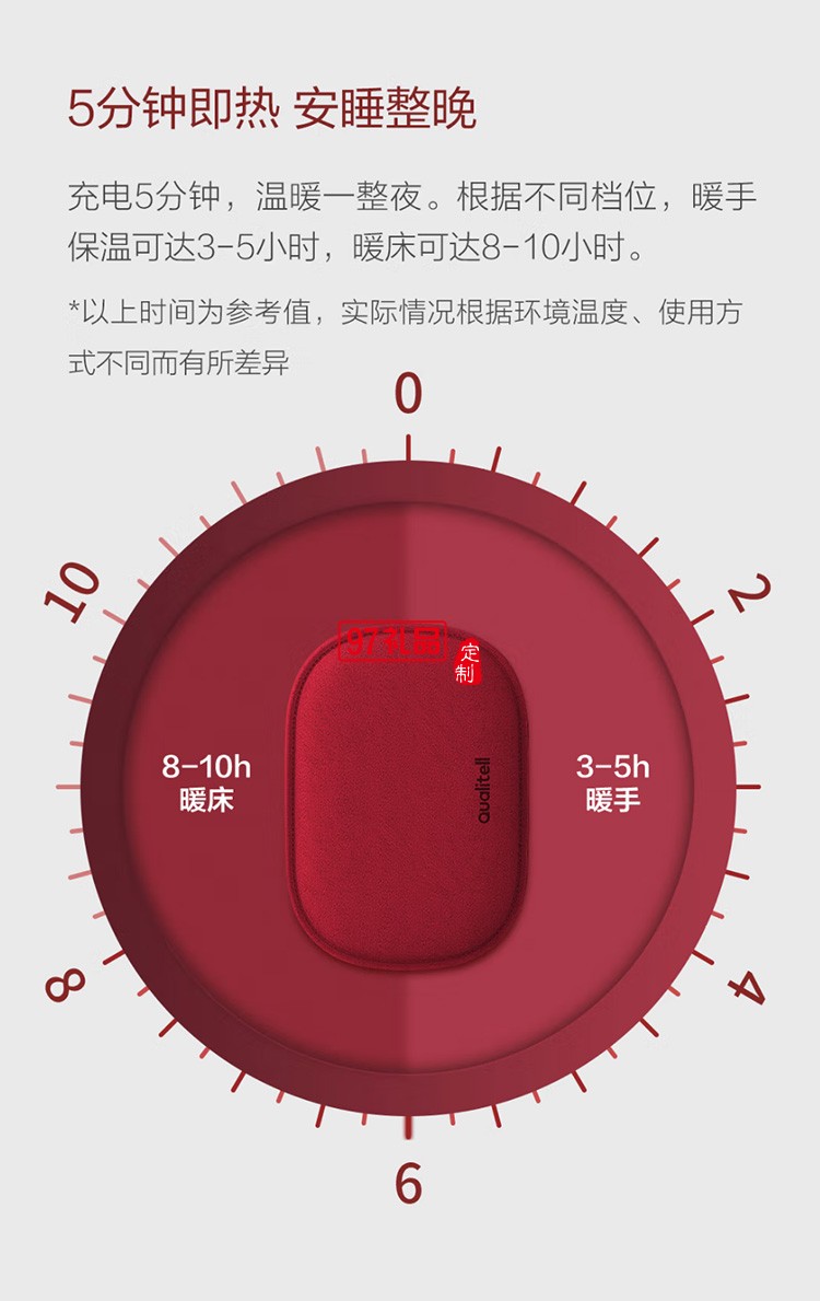 質零智能溫控電熱水袋暖手寶ZS1101定制公司廣告禮品